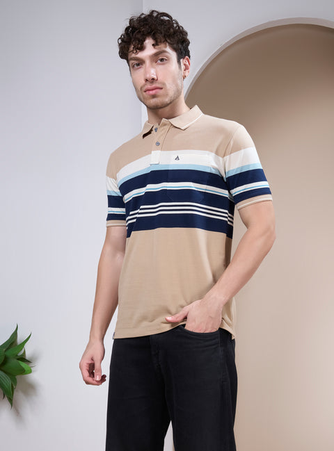 Buy Verdant Polo Tshirt Navy & Orange Truedesign