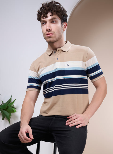 Buy Verdant Polo Tshirt Navy & Orange Truedesign