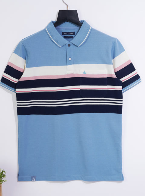 Buy Verdant Polo Tshirt Pink & Blue Truedesign