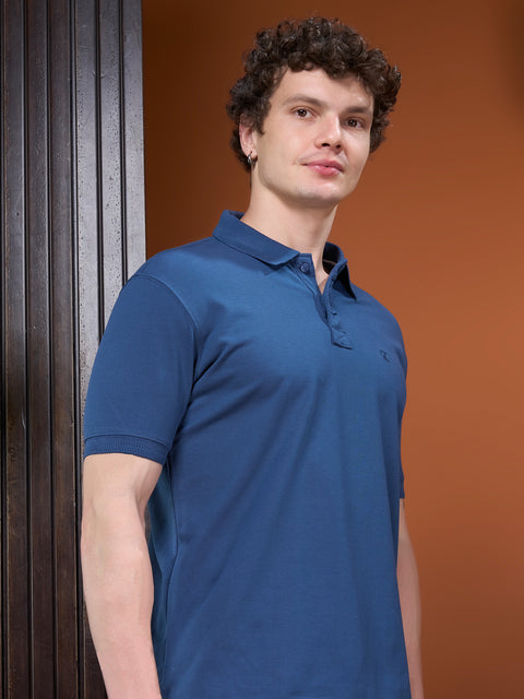 Buy Vertex Soild Polo Tshirt Millenium Blue Truedesign