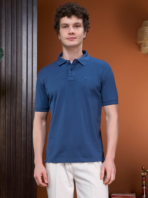 Buy Vertex Soild Polo Tshirt Millenium Blue Truedesign