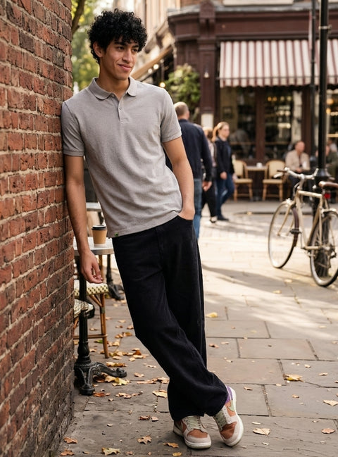 Buy Yang Soild Polo Tshirt Battleship Grey Truedesign