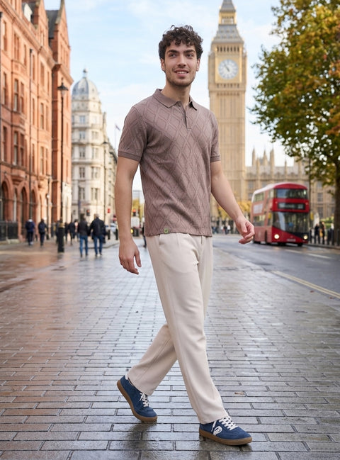 Buy Yang Soild Polo Tshirt Cedar Brown Truedesign