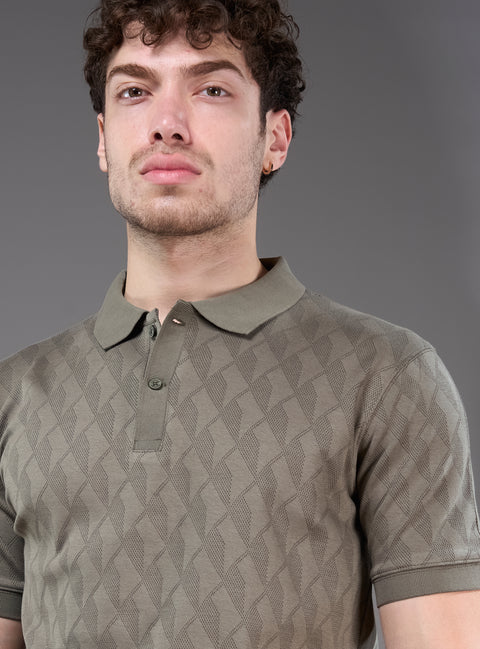 Buy Yang Soild Polo Tshirt Feldgrau Green Truedesign