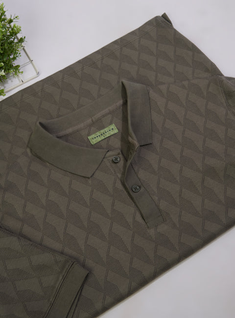 Buy Yang Soild Polo Tshirt Feldgrau Green Truedesign