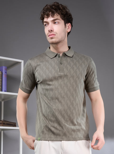 Buy Yang Soild Polo Tshirt Feldgrau Green Truedesign