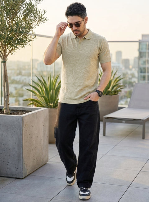 Buy Yang Soild Polo Tshirt Pale Lime Truedesign