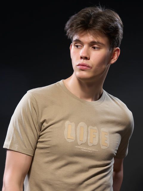 Buy Truedesign Zeal Round Neck Tshirt Ash Brown Online