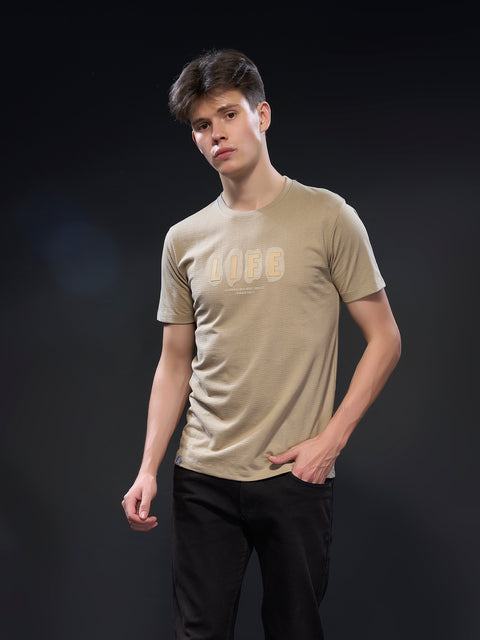 Buy Truedesign Zeal Round Neck Tshirt Ash Brown Online