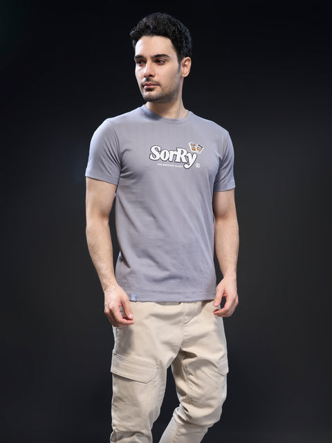 Buy Truedesign Zeal Round Neck Tshirt Grey Cloud Online