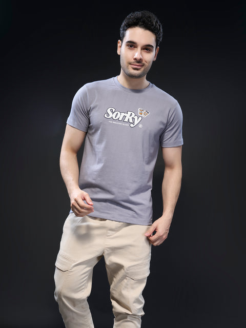 Buy Truedesign Zeal Round Neck Tshirt Grey Cloud Online