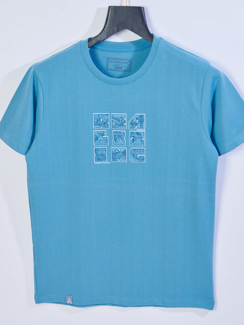 Buy Truedesign Zeal Round Neck Tshirt Light Sapphire Online